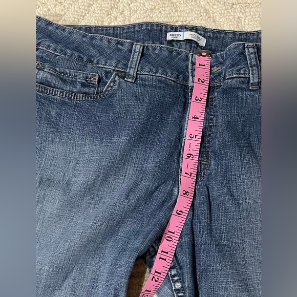 Riders by Lee 5 pocket curvy jeans wide leg button & zip fly stretch bootcut 16M - Picture 4 of 7